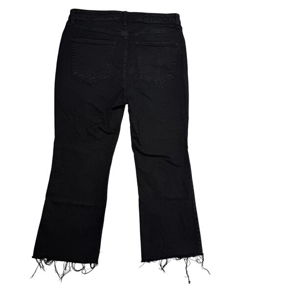 Topshop Moto Dree Cropped Kick Flare Jeans size 32 Raw Hem - Picture 6 of 12